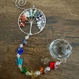 Colorful Gemstone Tree of Life Suncatcher